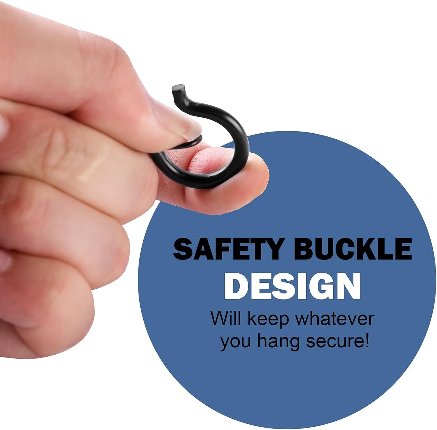 20 Crochets de suspension en Q avec boucle de sécurité 20 pièces