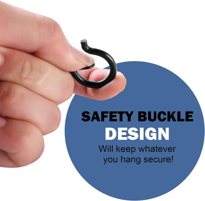 20 Crochets de suspension en Q avec boucle de sécurité 20 pièces