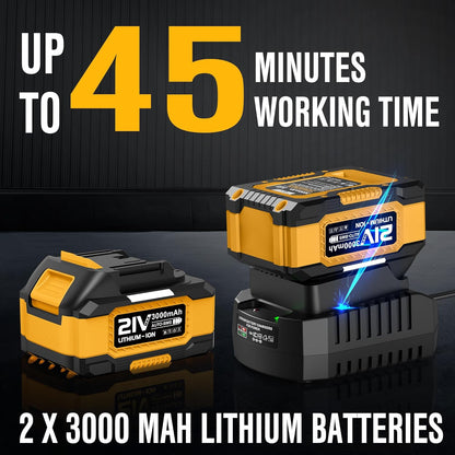 Pack Souffleur de Feuilles et Taille-Haie sur Batterie