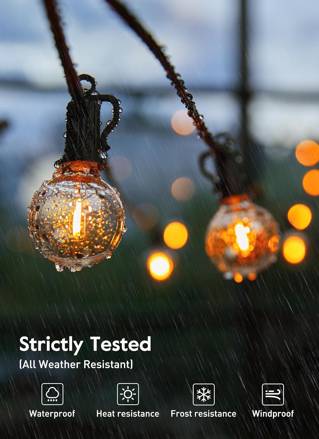 Lumières de Patio Extérieur G40 de 7,6 m